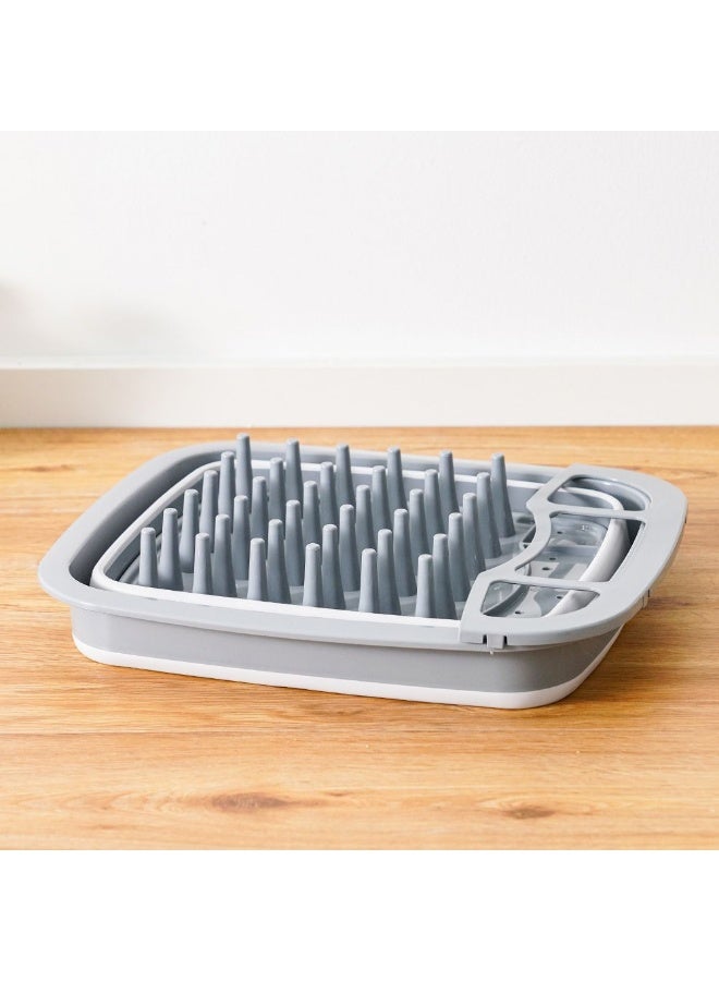 DANUBE HOME Danube Home Qlux Collapsible Multipurpose Tub 37X31.5X5.4Cm | Thermoplastic Elastomer Tub | Dish Drainer For Kitchen Sink Home Dining - Grey - Image 1