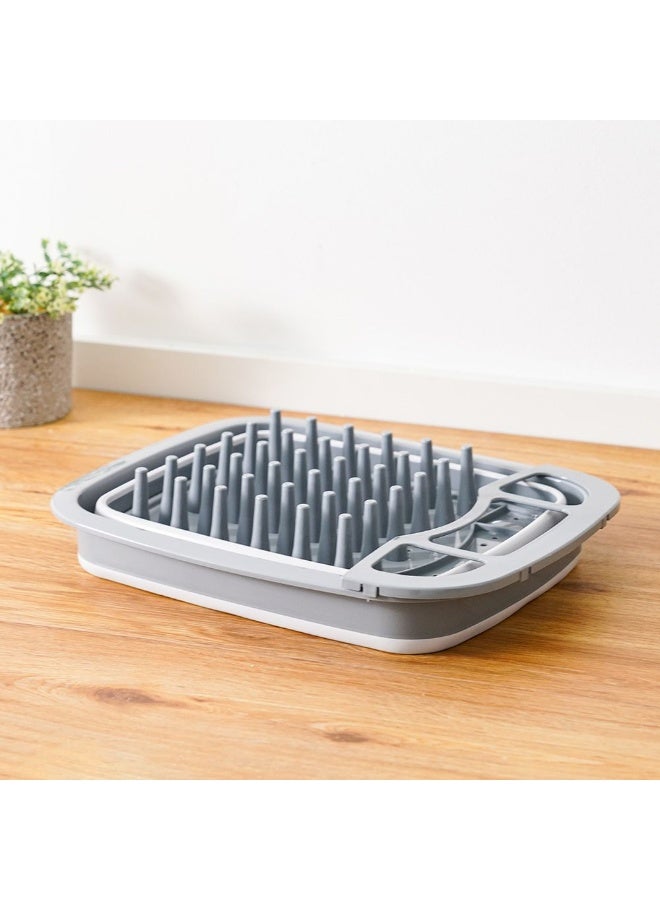 DANUBE HOME Danube Home Qlux Collapsible Multipurpose Tub 37X31.5X5.4Cm | Thermoplastic Elastomer Tub | Dish Drainer For Kitchen Sink Home Dining - Grey - Image 4