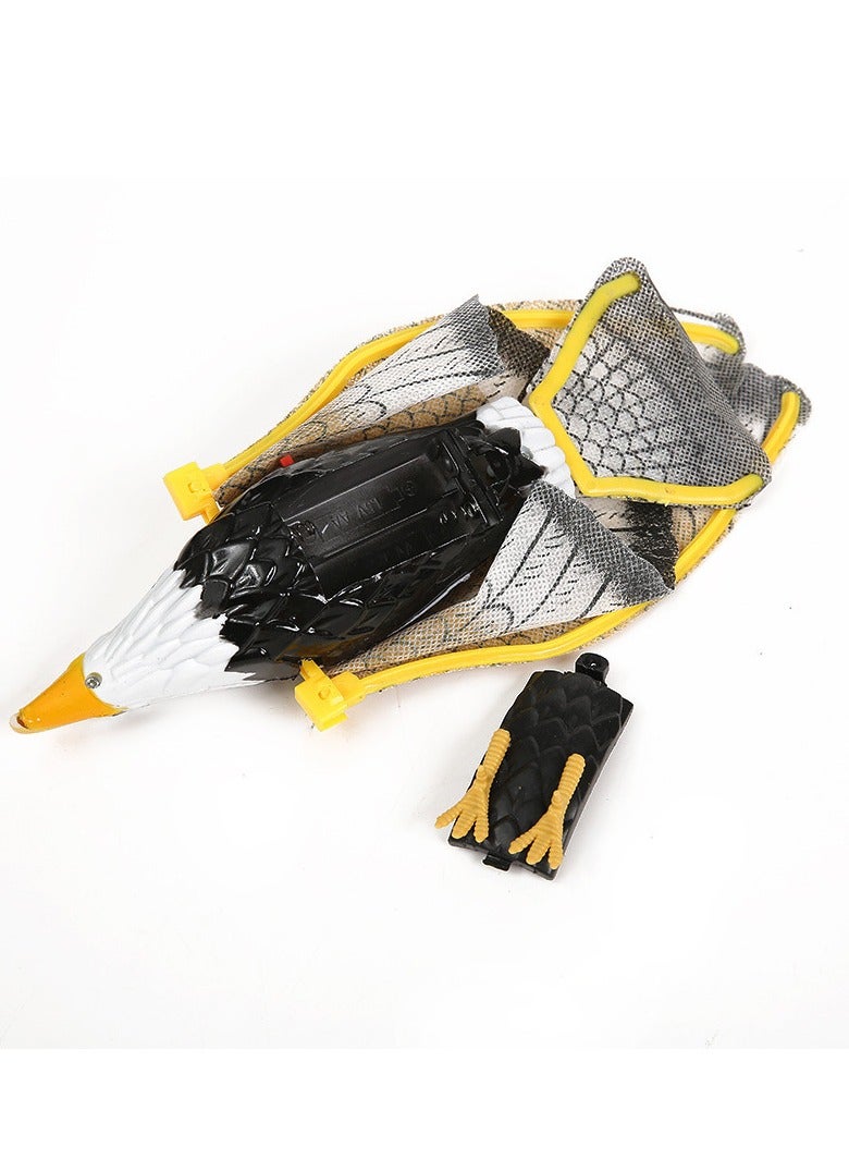 AROAQ لعبة القط الطائر، لعبة تفاعلية للقطط على شكل نسر مقلد يتم تعليقها على الباب، لعبة تفاعلية للقطط على شكل نسر معلق تلقائيًا، لعبة تفاعلية للقطط على شكل طائر محاكاة للقطط داخل المنزل، (نموذج النسر الصامت [بدون بطارية]) - Image 2