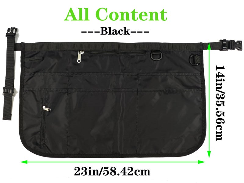 Bafelia Cleaning Caddy Apron for Women with 7 Pockets, Professional Waterproof Housekeeping Work Apron (1, Black) - Image 4