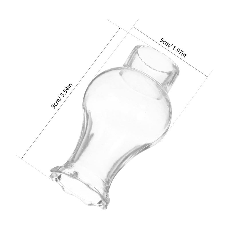 Thickened Transparent Glass Oil Lamp Cover with Lotus Mouth Chimney Shade Replacement for Kerosene Lamps - Image 3