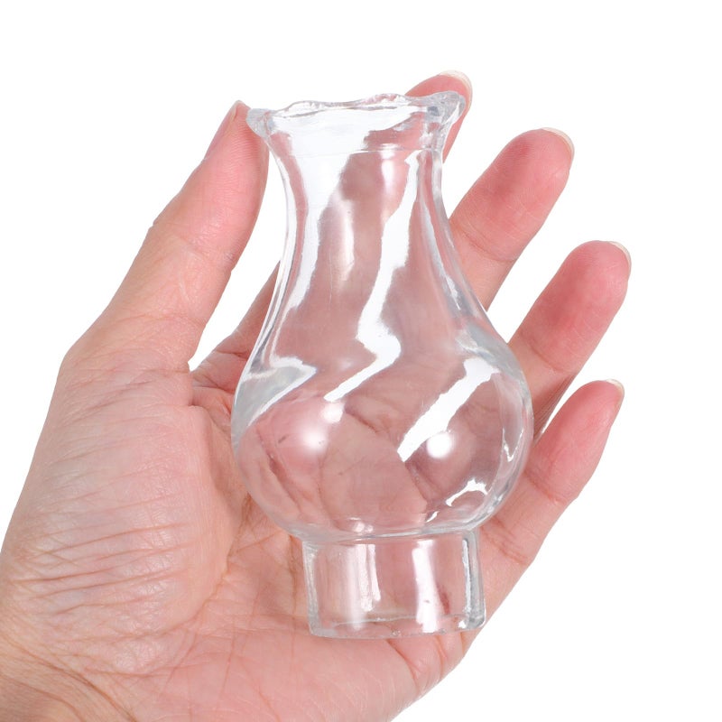 Thickened Transparent Glass Oil Lamp Cover with Lotus Mouth Chimney Shade Replacement for Kerosene Lamps - Image 5