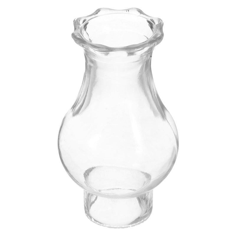 Thickened Transparent Glass Oil Lamp Cover with Lotus Mouth Chimney Shade Replacement for Kerosene Lamps - Image 2