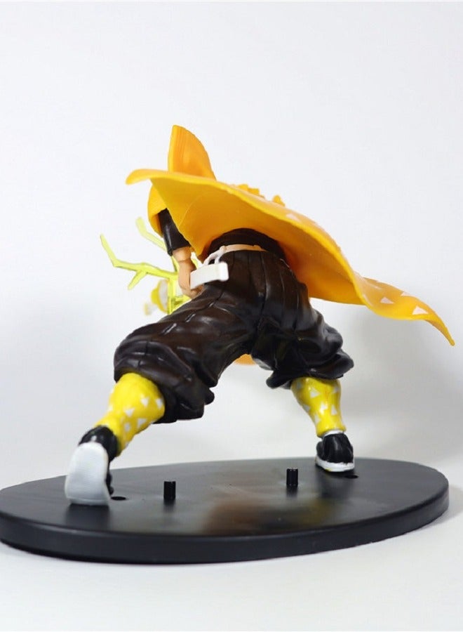 Battle Pose Zenitsu Agatsuma Handmade Figure Model Display Piece - Image 4