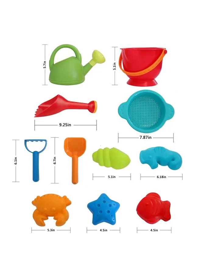 Hape Beach Sand Essential Pack With Mesh Bag 11-Piece