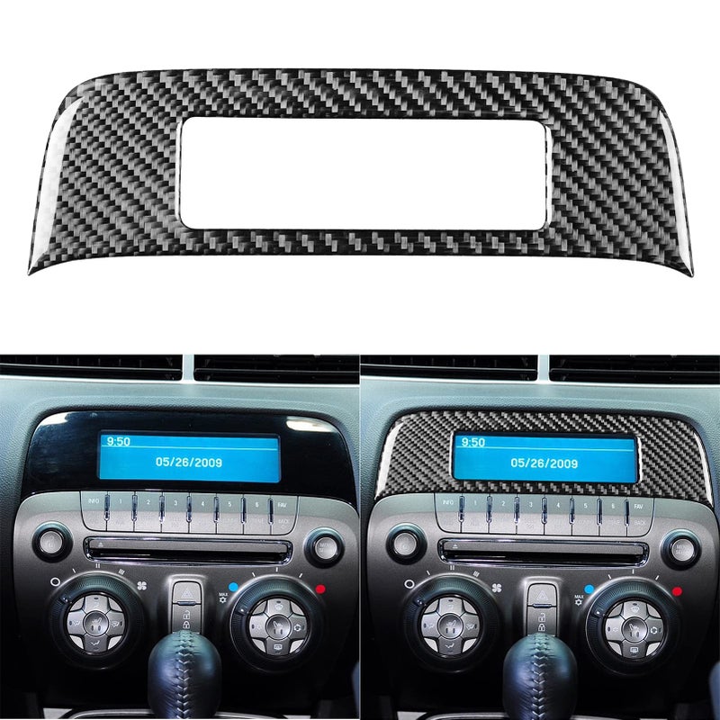 NVCNX Real Premium Carbon Fiber Compatible with ChevroletChevy Camaro 20102012 2SS 2LT 1LT 1SS ZL12010 2011 2012 2013 2014 2015 LS Dash CD Panel Screen Frame Cover Interior Trim Accessories Black