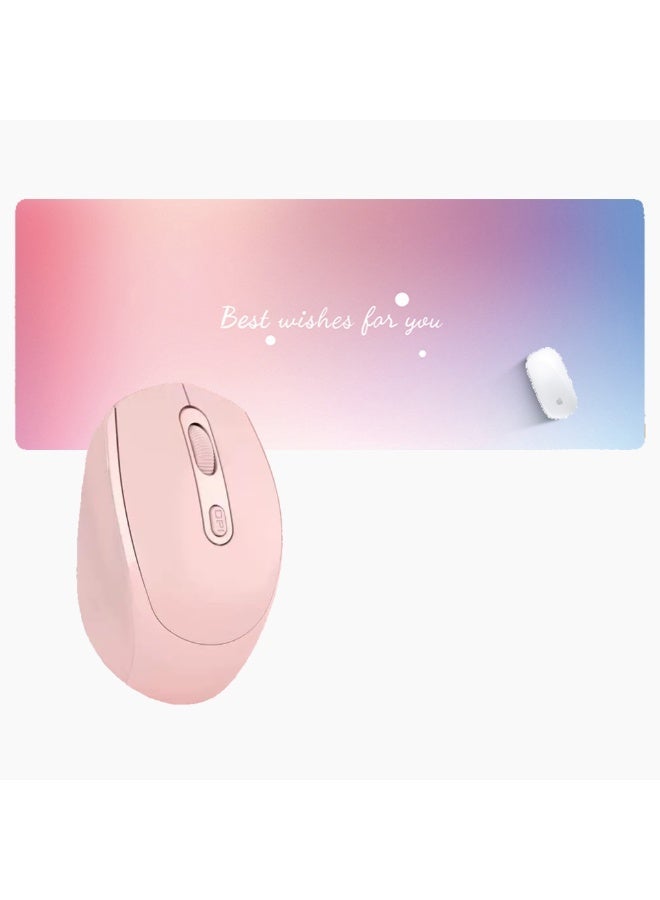 2 in 1 Wireless Mouse & Large Mouse Pad Set, Dual Mode Bluetooth 2.4G Rechargeable Mouse with Adjustable DPI Silent Click, 800x300mm Waterproof Non-Slip Desk Mat for Office Gaming Laptop PC Phone - Image 1