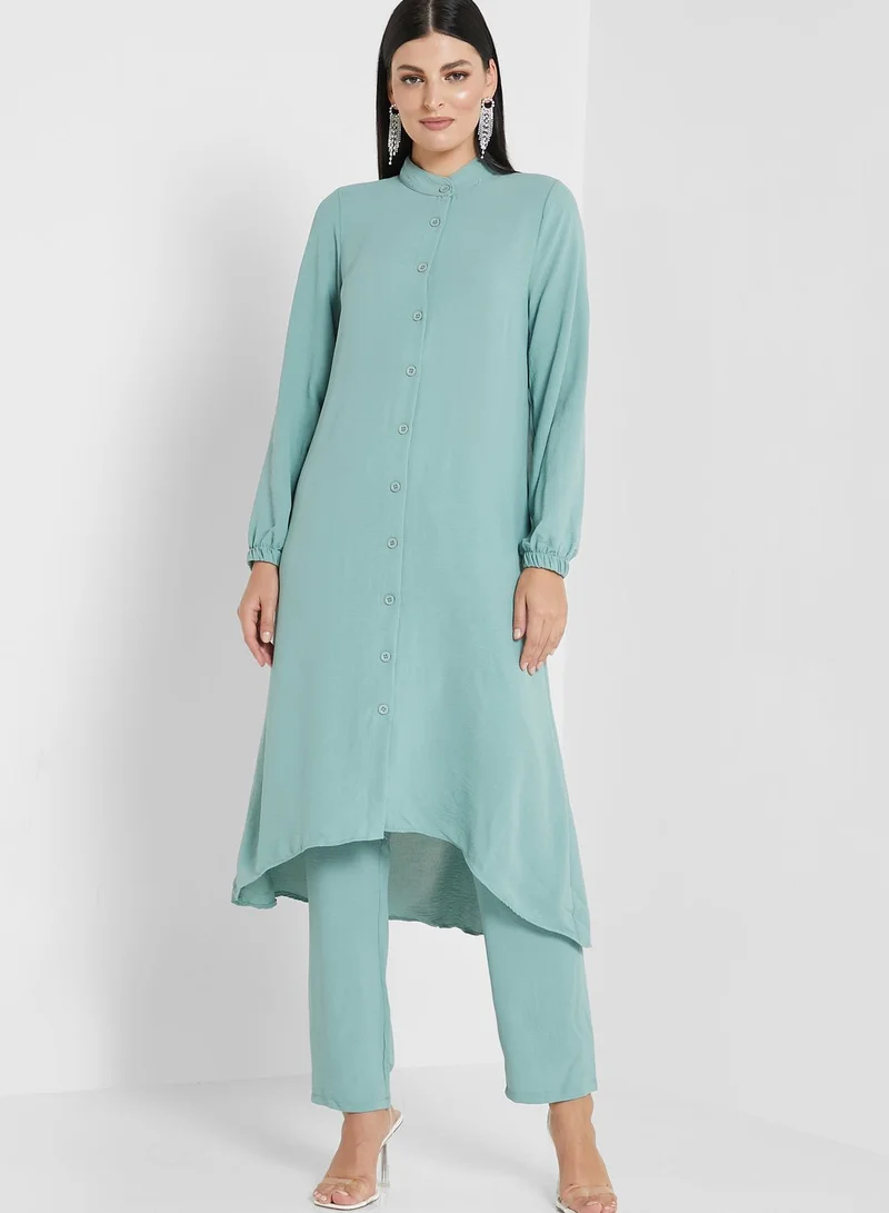 Khizana Solid Wide Legged Pants Set