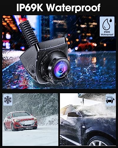 Jansite 【360°Rotatable】 AHD 1080P Backup Camera for Car Super Night Vision 170° Wide Angle Reverse Camera IP69 Waterproof Back Up Camera for Cars Front Rear View Camera w Parking Assist - Image 5