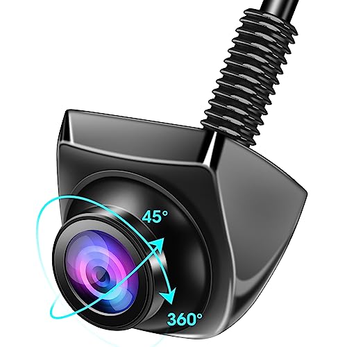 Jansite 【360°Rotatable】 AHD 1080P Backup Camera for Car Super Night Vision 170° Wide Angle Reverse Camera IP69 Waterproof Back Up Camera for Cars Front Rear View Camera w Parking Assist - Image 1