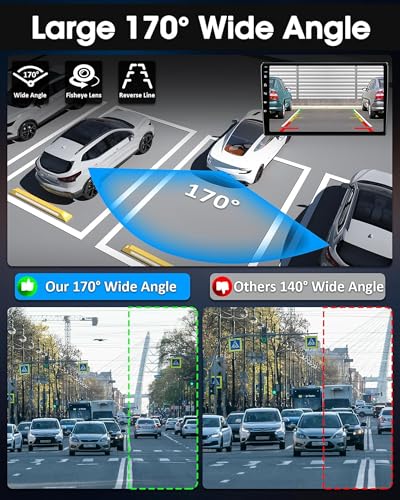 Jansite 【360°Rotatable】 AHD 1080P Backup Camera for Car Super Night Vision 170° Wide Angle Reverse Camera IP69 Waterproof Back Up Camera for Cars Front Rear View Camera w Parking Assist - Image 4