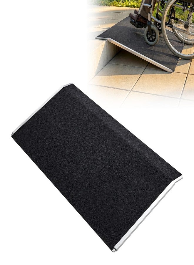 VEVOR Threshold Ramp for Doorways, 31.9 x 15.4 in, Platform Aluminum Wheelchair Ramp, Non-Slip Door Threshold Ramps, 400 lbs Load Capacity, for Home Steps, Curbs, Wheelchairs, Walkers, Scooter, Carts - Image 1