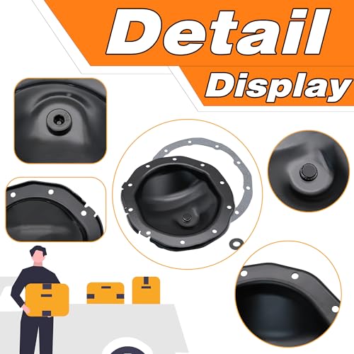 LEVANLIGHT Rear Differential Cover with Gasket and Magnet Compatible for Chevy Silverado Tahoe Suburban Express Blazer S10 GMC Savana Sierra Yukon Sonoma Jimmy Cadillac Escalade, Repalces# 697-706, 15290822 - Image 3