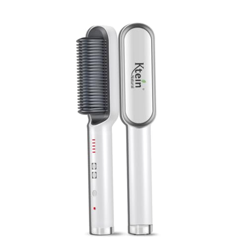 KTEIN Hair Straightener Brush - Anti-Scalding, Fast Heating, Adjustable Temperature, 360° Rotatable Cable, Shock Proof, 220/240V - Image 1