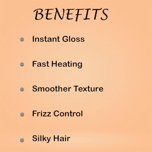 KTEIN Hair Straightener Brush - Anti-Scalding, Fast Heating, Adjustable Temperature, 360° Rotatable Cable, Shock Proof, 220/240V - Image 3