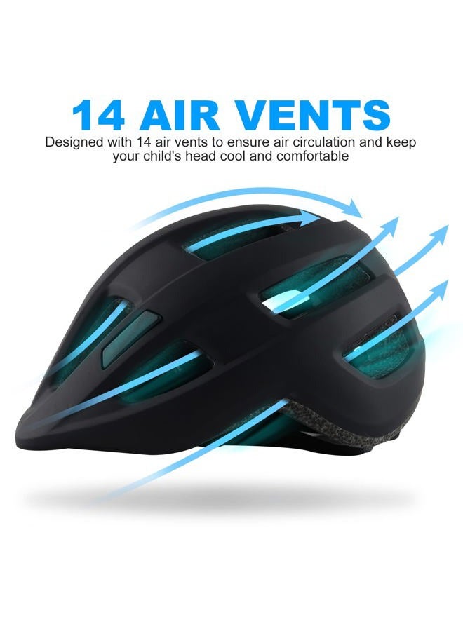 TLAMEE Kids Bike Helmet for Ages 1-8 Years, Adjustable Toddler Boys and Girls Helmets, Lightweight Child Infant Bicycle Cycling Scooter Sports Helmet 48-54cm Black - Image 5