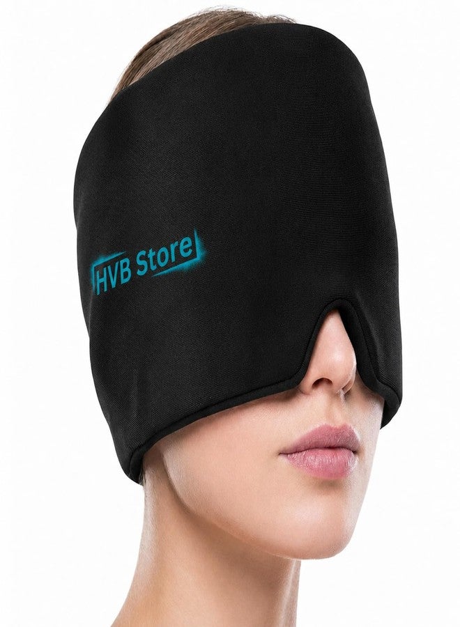 HVB Store Migraine Relief Cap for Headache & Migraine Pain | Hot & Cold Therapy Cooling Gel Mask BY HVB STORE | Sinus, Stress, Tension Relief Head Wrap | Reusable Ice Pack Cap for Men & Women - Image 1