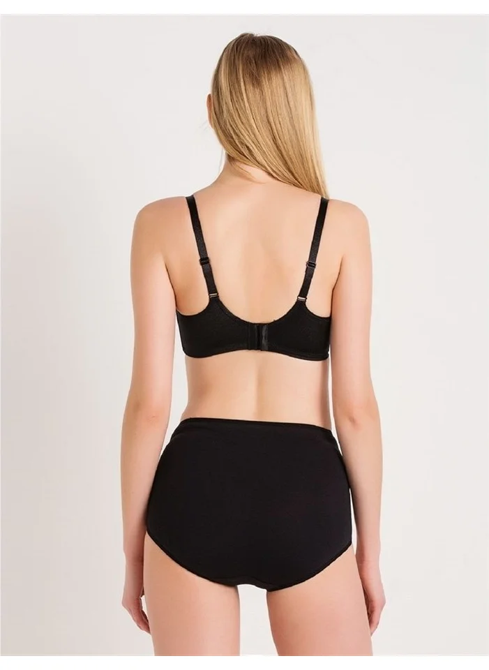 ماجيك فورم 1783 Plain Fabric Plus Size Gathering Hollow Bra - Black
