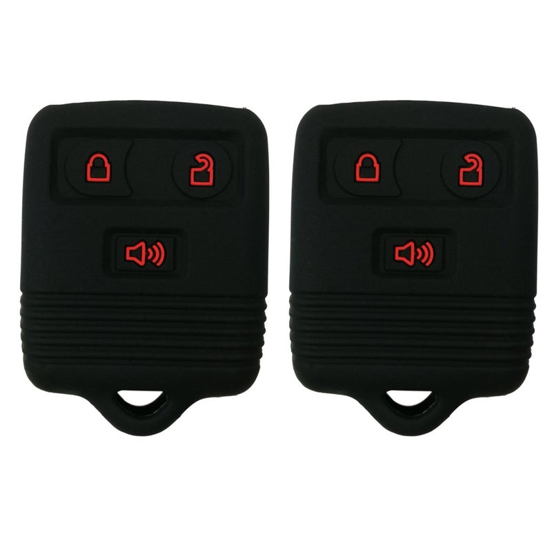 Coolbestda 2Pcs Coolbestda Rubber 3buttons Smart Key Fob Protector Remote Skin Cover Case Keyless Entry Jacket for Ford F150 F250 F350 Explorer Ranger Escape Expedition - Image 5