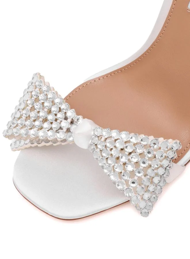 Steve Madden  Newlywed Ivory Women's Ankle-Strap Heeled Sandals for Women | Best Price UAE