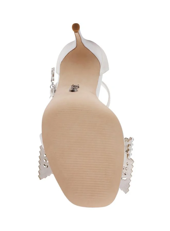 Steve Madden  Newlywed Ivory Women's Ankle-Strap Heeled Sandals for Women | Best Price UAE