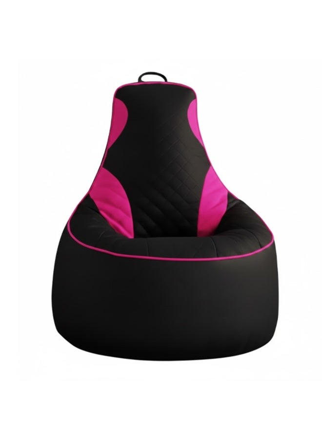 كرسي ألعاب فاخر محشو - مقعد مبطن بظهر مرتفع، جيوب جانبية، علاقة سماعات رأس، وقماش مقاوم للماء - دعم مريح للألعاب والاسترخاء ومشاهدة الأفلام - Image 1