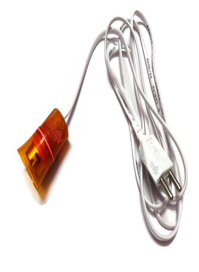 Lucknow Crafts Craftr Bulb Holder with Wire & 2 Pin Plug | Flexible Cable | Fancy B22 Holder | for Multipurpose Festive Decorations (5 Meter) - Image 1