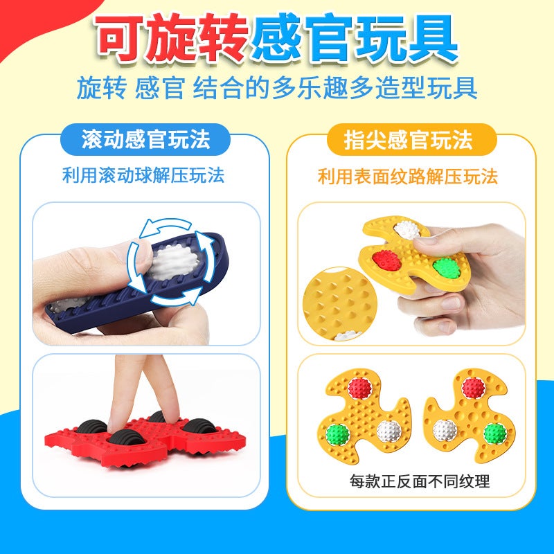 Silicone Fidget Spinner Toys Stress Relief Sensory Toys for Kids - Image 4