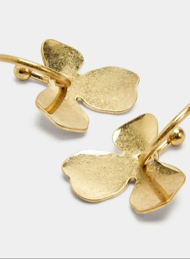 بارفوا أقراط طوقية مع زهرة