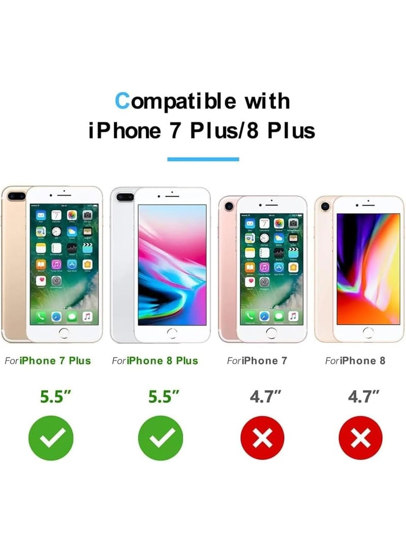 غطاء شفاف لهاتف iPhone 7 plus/8 plus 5.5 بوصة، غطاء مرن ناعم من مادة TPU مقاوم للصدمات، غطاء واقٍ مضاد للخدش، غطاء شفاف بزوايا معززة لهاتف iPhone 7 plus/8 plus 5.5 بوصة - Image 5