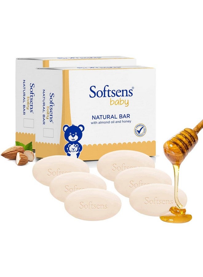 Softsens Baby Natural Bar Soap With Honey, Orange & Natural Almond Oil,Natural Milk Cream,Shea Butter Soaps X 100G (Pack Of 2) - Image 1