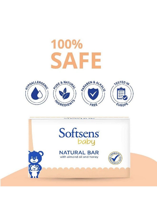 Softsens Baby Natural Bar Soap With Honey, Orange & Natural Almond Oil,Natural Milk Cream,Shea Butter Soaps X 100G (Pack Of 2) - Image 5