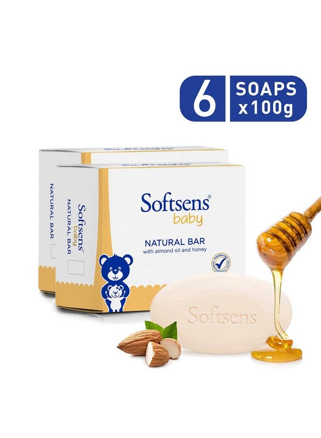 Softsens Baby Natural Bar Soap With Honey, Orange & Natural Almond Oil,Natural Milk Cream,Shea Butter Soaps X 100G (Pack Of 2) - Image 2