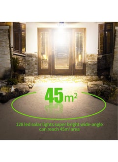 Generic Solar Lights for Outdoor with 3 Heads Wall Lights, 270° Lighting Angle Range, 3 Modes and 122 LED Solar Spotlight Outdoor, IP65 Waterproof Solar Lights Outdoor Motion Sensor with Remote Control  - Image 3