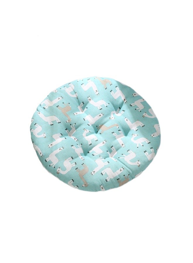 Anna Comfortable Home Office Cotton Linen Breathable Round Chair Cushion - Image 1