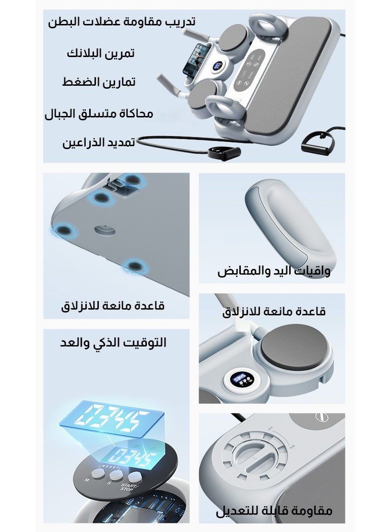 ميجيوسيون لوح اللياقة البدنية متعدد الوظائف 6 في 1 | تمرين منزلي شامل للجسم | لتقوية عضلات البطن والذراعين وحرق الدهون بسرعة - Image 2