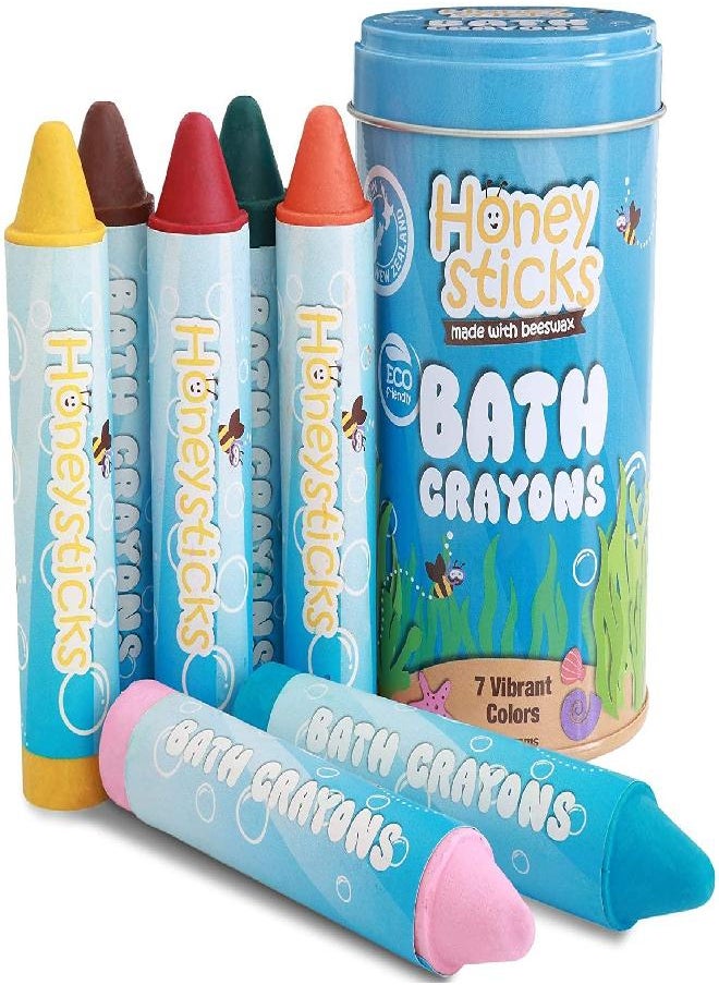 Honeysticks Bath Crayons for Toddlers & Kids - Handmade from Natural Beeswax for Non Toxic Bathtub Fun - Fragrance Free, Non-Irritating Bath Toys - Bright Colors and Easy to Hold - Washable - 7 Pack - pzsku/Z9454DA23CADBBA709033Z/45/_/1686917016/7723f8d8-d617-43d8-85fb-10b8299483c1