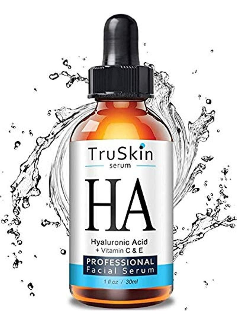 تروسكن TruSkin أفضل مصل حمض الهيالورونيك للبشرة والوجه مع فيتامين C و E، - Image 1