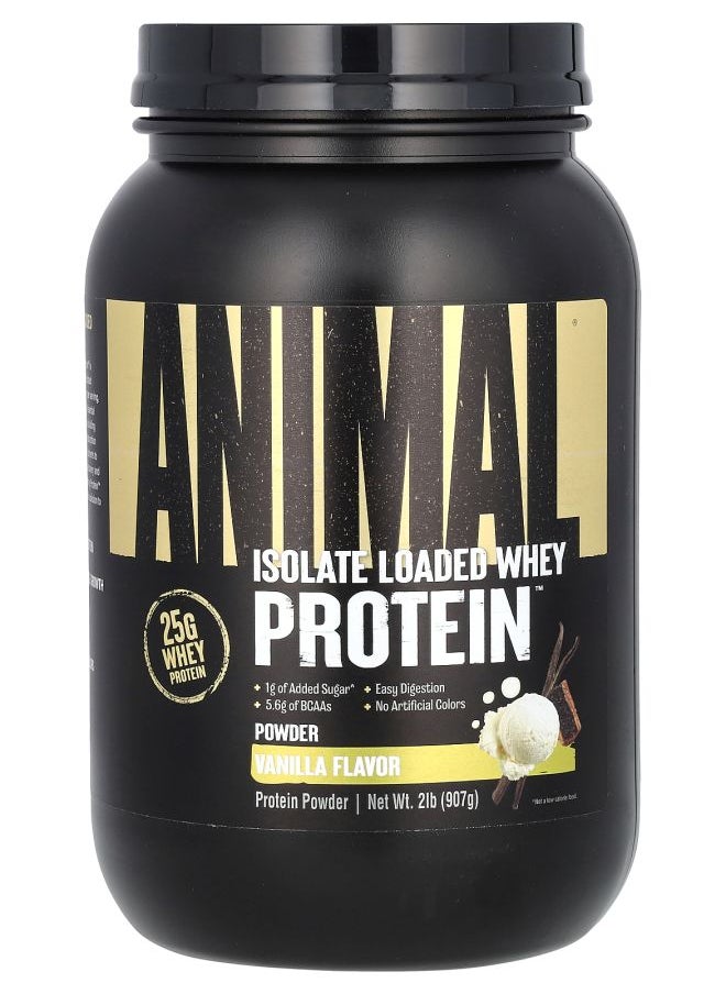 ANIMAL Isolate Loaded Whey Protein Powder Vanilla 2 lb (907 g) 