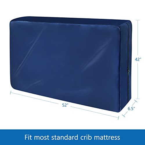 Coldwind Crib Mattress Bag Waterproof Heavy Duty Mattress Moving Bag with Strong Zipper Reusable Crib Mattress Cover for Moving Navy - Image 3