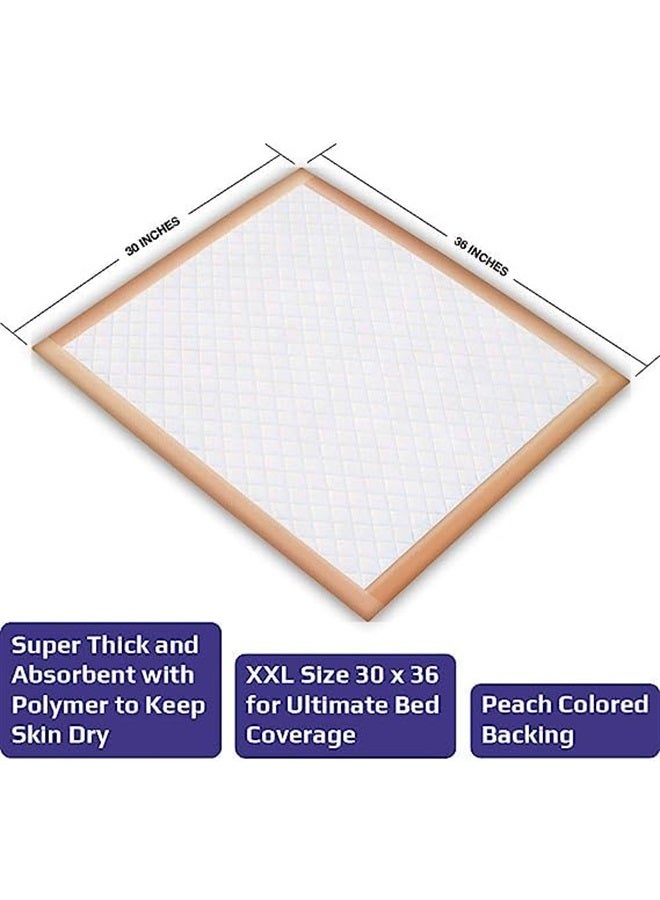 Inspire XL 30 x 36 Ultra 100 Grams Super Absorbent Bed Pads for Incontinence (50) - Image 2