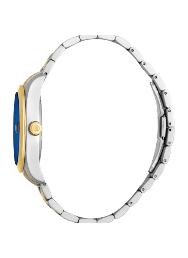 roberto cavalli ساعة يد رجالية أنالوج من الفولاذ المقاوم للصدأ RC5G051M0075 SET - 33 مم  - Image 4