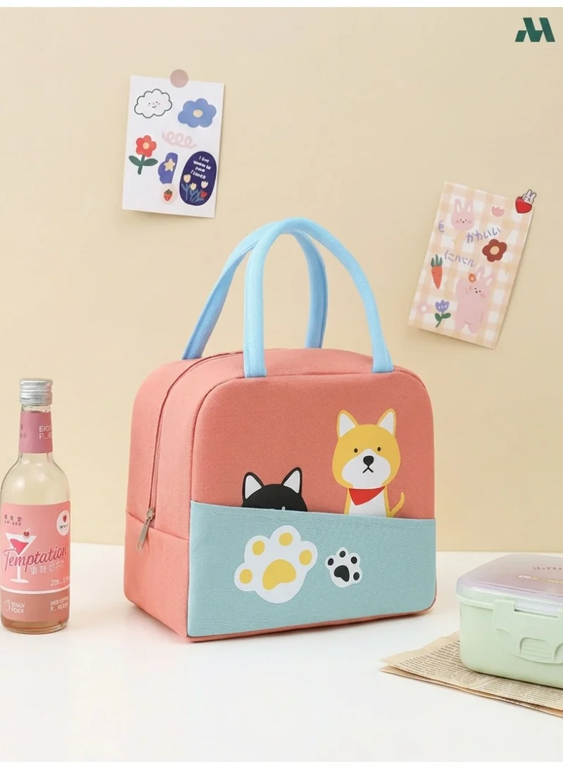 Mobcos Cat Lag Light Pink Lunch Bag Mobcos Cat Lag Light Pink Large Capacity Insulated Lunch Bag | Waterproof & Stain-Resistant Meal Tote with Advanced Temperature Retention | Durable Polyester Lunch Bag for Office & School  | Best Price UAE
