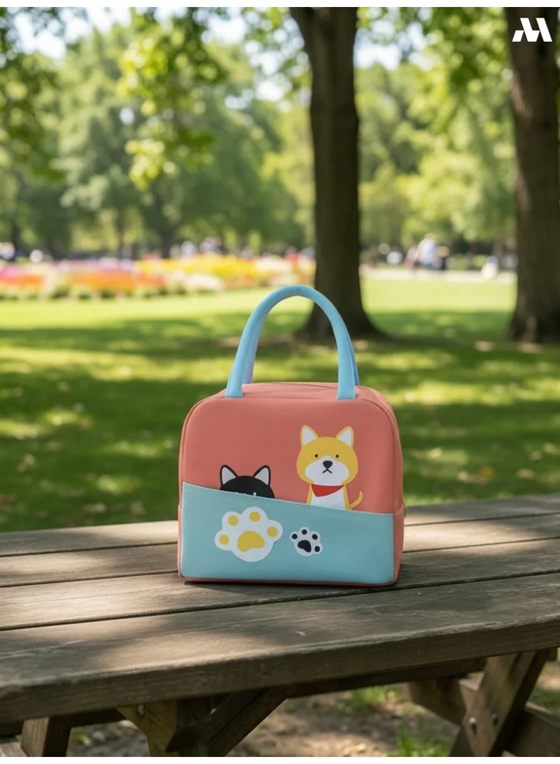 Mobcos Cat Lag Light Pink Lunch Bag Mobcos Cat Lag Light Pink Large Capacity Insulated Lunch Bag | Waterproof & Stain-Resistant Meal Tote with Advanced Temperature Retention | Durable Polyester Lunch Bag for Office & School  | Best Price UAE