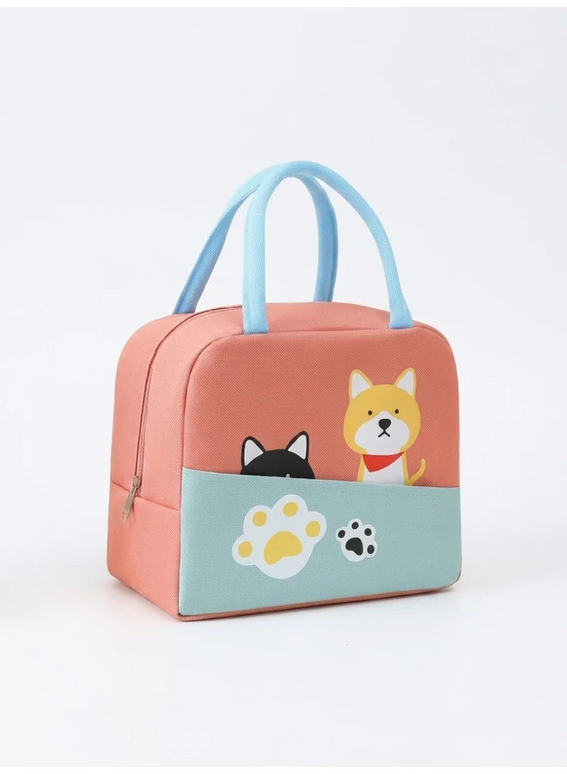 Mobcos Mobcos Cat Lag Light Pink Large Capacity Insulated Lunch Bag | Waterproof & Stain-Resistant Meal Tote with Advanced Temperature Retention | Durable Polyester Lunch Bag for Office & School