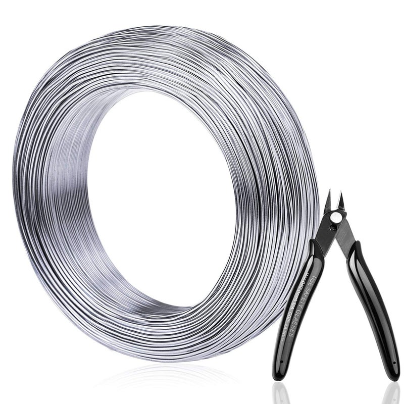 Anezus 18 Gauge 328 FT Bendable Aluminum Sculpting Wire - 1mm, Silver - Image 1