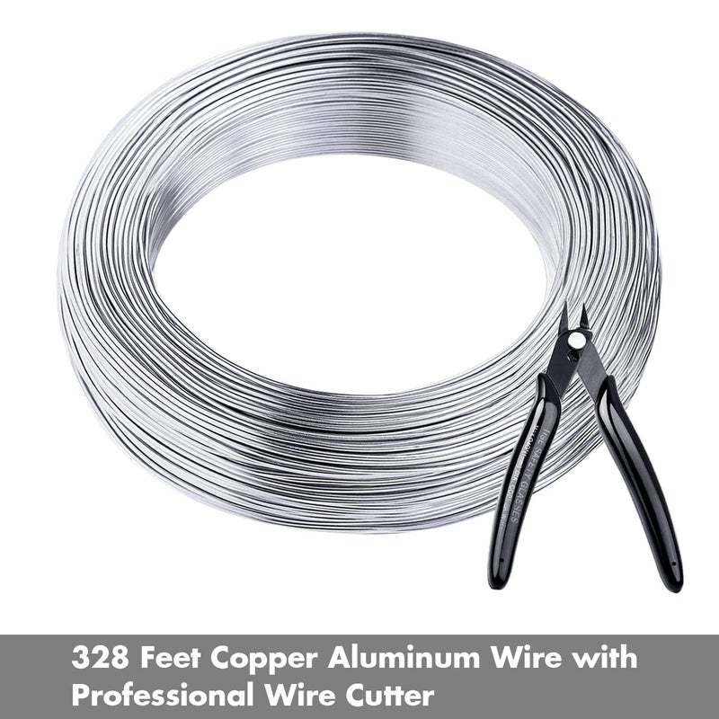 Anezus 18 Gauge 328 FT Bendable Aluminum Sculpting Wire - 1mm, Silver - Image 2