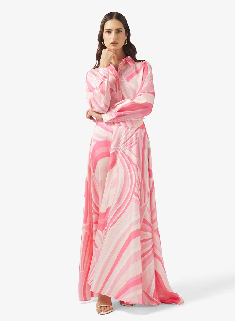 ELLA Print Blouse & Skirt Set - Image 1