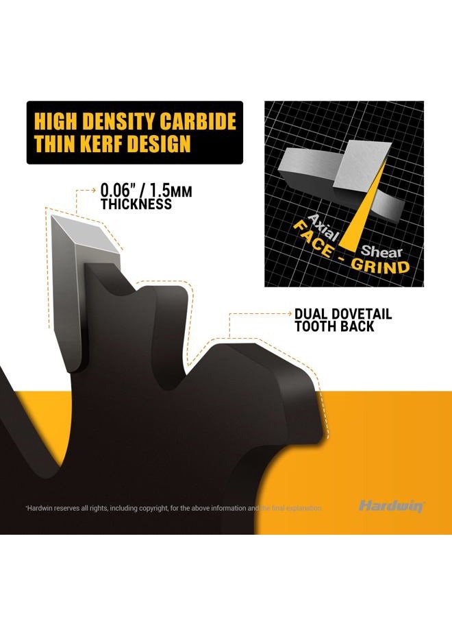 Hardwin 6.5-Inch 24-Teeth Circular Saw Blade for Wood Cutting | Carbide-Tipped, Energy-Saving, Dual Dovetail Tooth Design, Low Friction, Smooth, Longer Battery Working time - Image 4
