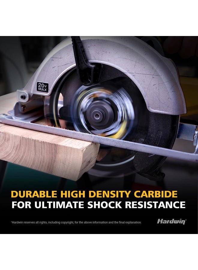 Hardwin 6.5-Inch 24-Teeth Circular Saw Blade for Wood Cutting | Carbide-Tipped, Energy-Saving, Dual Dovetail Tooth Design, Low Friction, Smooth, Longer Battery Working time - Image 5